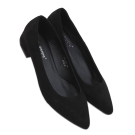 Black Pumps de salto baixo preto CL70P Preto