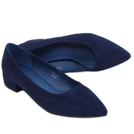 Sapatos de salto baixo, azul marinho CL70P Azul azul-marinho