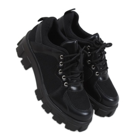 Mocassins pretos em sola alta NC1129 preto Mocassins pretos em sola alta NC1129 preto