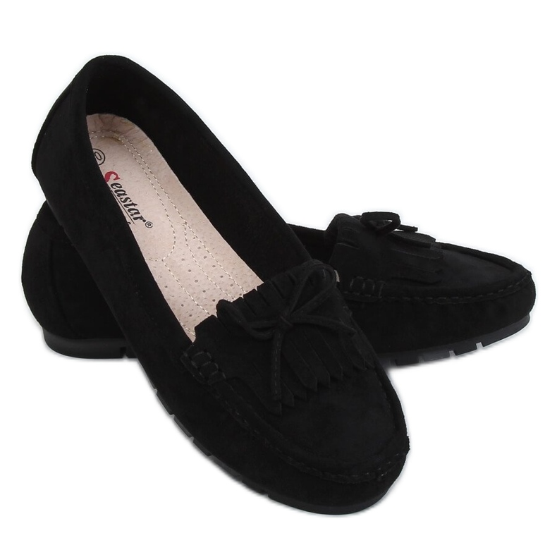 Mocassins femininos negros GS11P pretos
