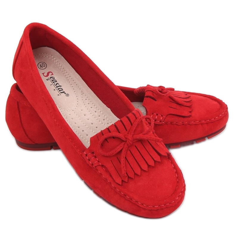 Mocassins vermelho feminino vermelho GS11P vermelho