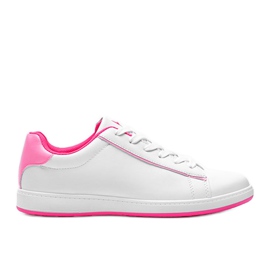 Tênis branco feminino Neon Fuxia Carol