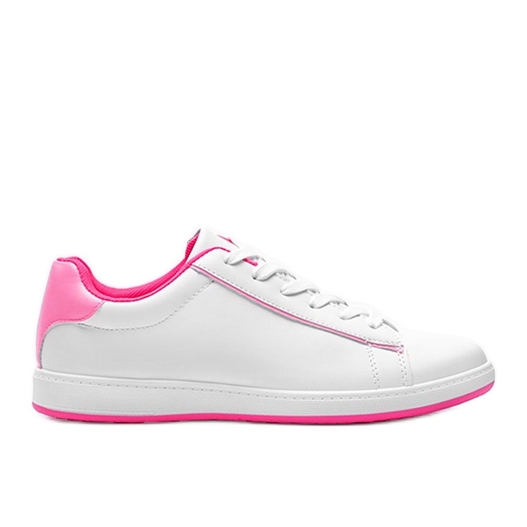 Tênis branco feminino Neon Fuxia Carol