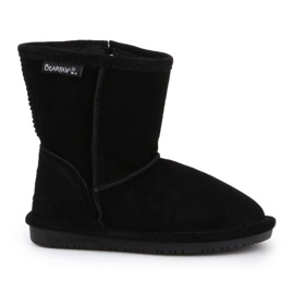 Sapatos BearPaw Emma para criança com zíper Jr 608TZ pretos nunca molhados