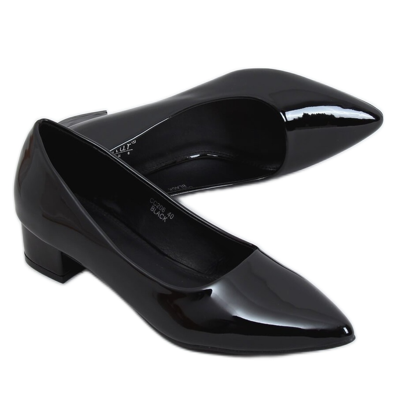 Black Pumps de salto baixo preto CC206P preto