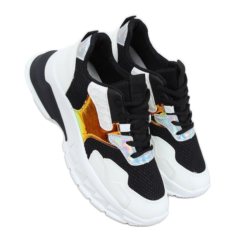 Sapatos esportivos preto e branco BH003 Preto