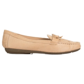 Best Shoes Mocassins casuais de camurça marrom