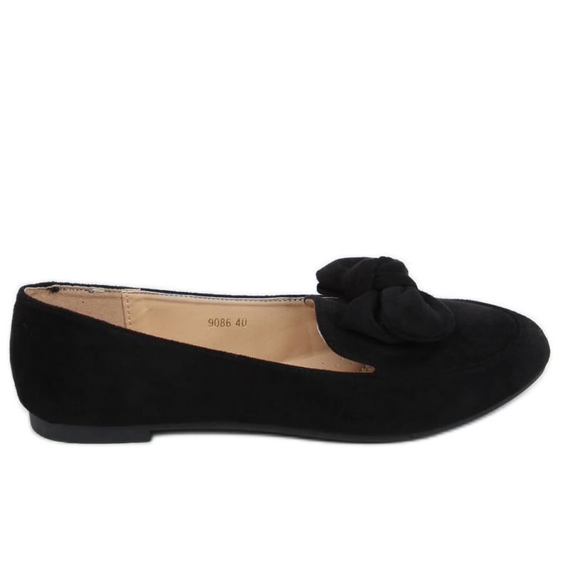 Mocassins femininos negros 9086 Preto