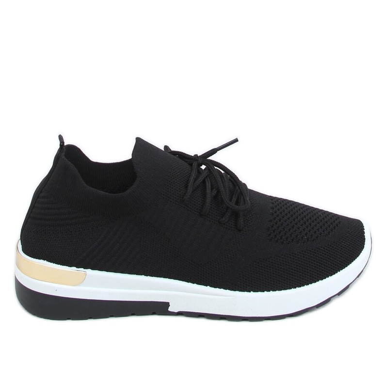 Preto G-363 Meias pretas calçados esportivos