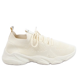 Tênis esportivos com meia bege FF-10