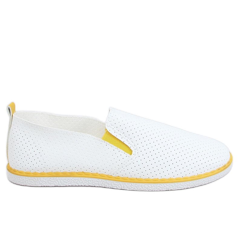 Tênis deslizante branco AA620 amarelo