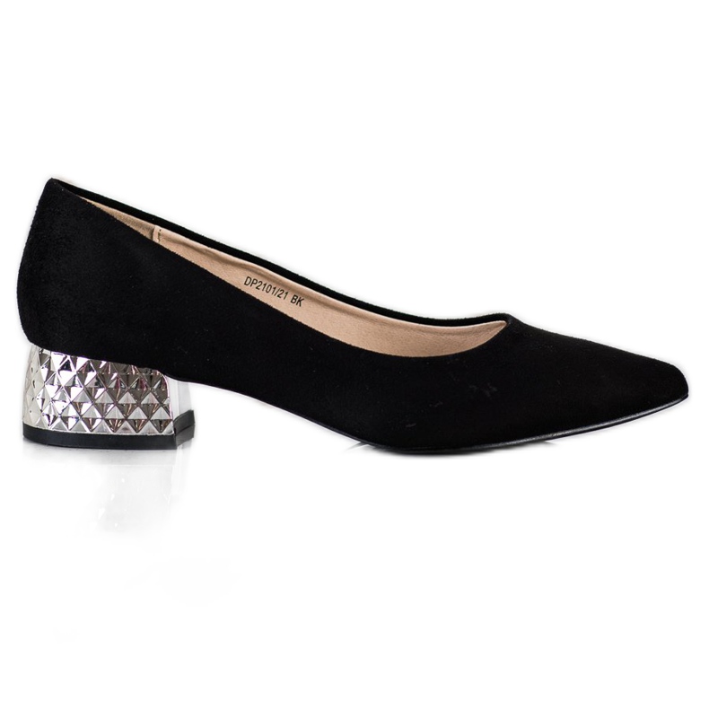 Filippo Bombas Pretas com Salto Dourado preto