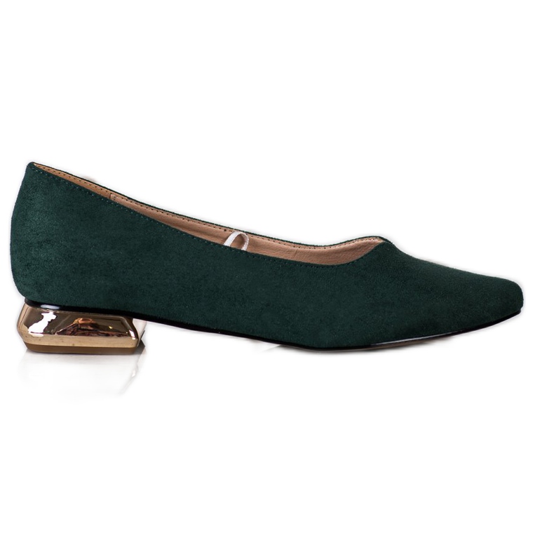 Bombas Com Salto Dourado VINCEZA verde