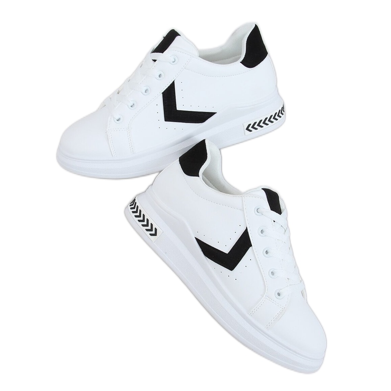 Tênis feminino branco CC-40 WHITE / BLACK preto