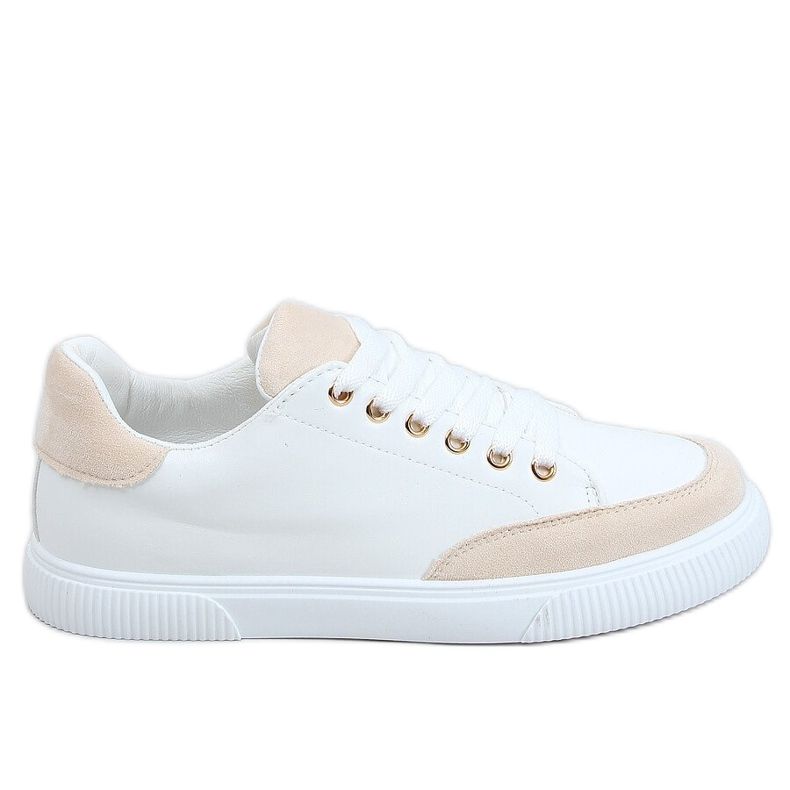 Tênis feminino branco 6110 bege