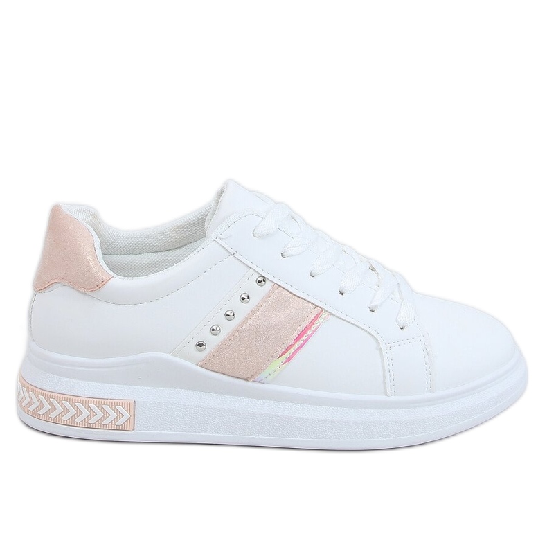 Tênis branco feminino CC-42 rosa