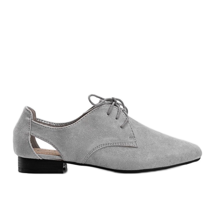 Sapatos Dorothy cinza brilhante de corte baixo