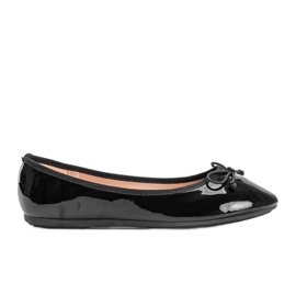 Bailarinas laqueadas de preto com laço Lesley Bailarinas laqueadas de preto com laço Lesley