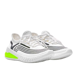 Sapatilhas brancas deslizantes com padrão holográfico de Delaney branco