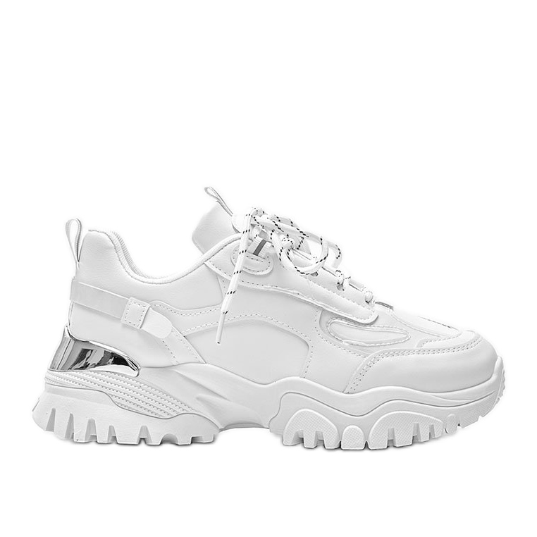 Tênis branco com inserções metálicas de Ansley