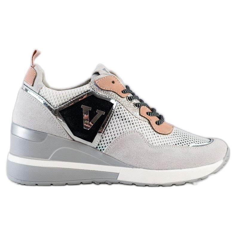 Tênis coloridos VINCEZA branco cinza multicolorido