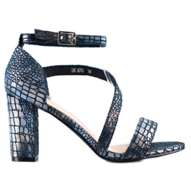 Sergio Leone Sandálias Sérgio Leone com Estampa Cobra azul Sergio Leone Sandálias Sérgio Leone com Estampa Cobra azul