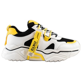 Weide Tênis da moda com cordões branco preto multicolorido