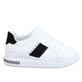 Tênis branco feminino CC-42 BRANCO / PRETO