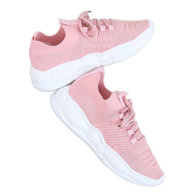 Pink LA40 Pink meias sapatos esportivos rosa