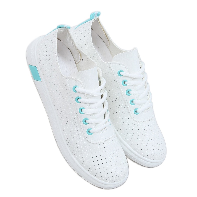 Tênis feminino branco e azul LA42 Blue