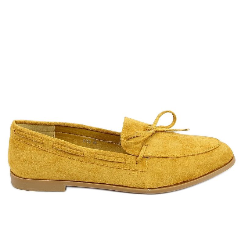Mocassins femininos clássicos mostarda 3394 amarelo