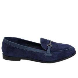 Mocassins azul marinho para mulheres 8742 Blue azul-marinho