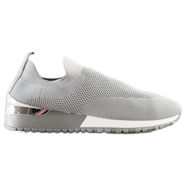 SHELOVET Tênis Têxtil Openwork cinza