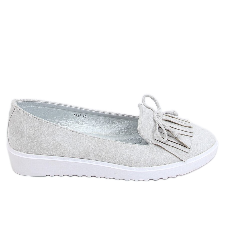 Mocassins cinza com franjas 6429 Gray Mocassins cinza com franjas 6429 Gray