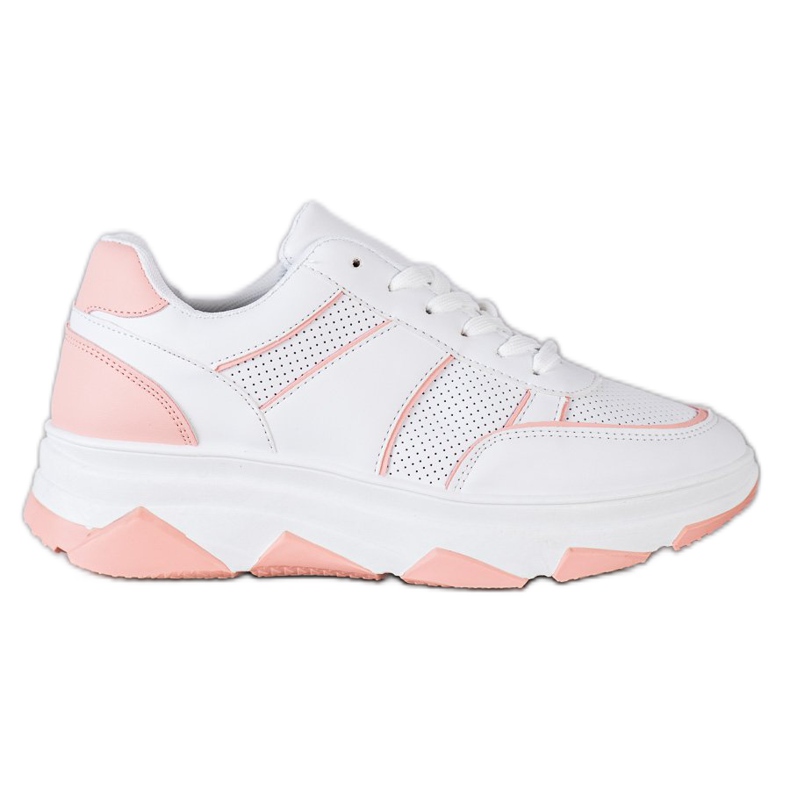 SHELOVET Calçados Esportivos Casuais branco rosa