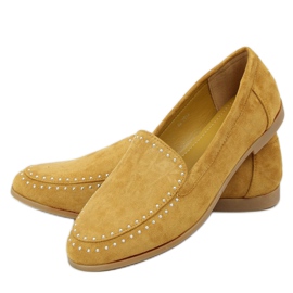 Mocassins com tachas mostarda 4322 Amarelo