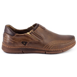 Polbut Sapatos masculinos deslizantes J51 marrons marrom