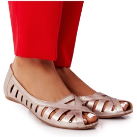 Couro Maciejka Golden Ballerinas 04506-25 dourado Couro Maciejka Golden Ballerinas 04506-25 dourado