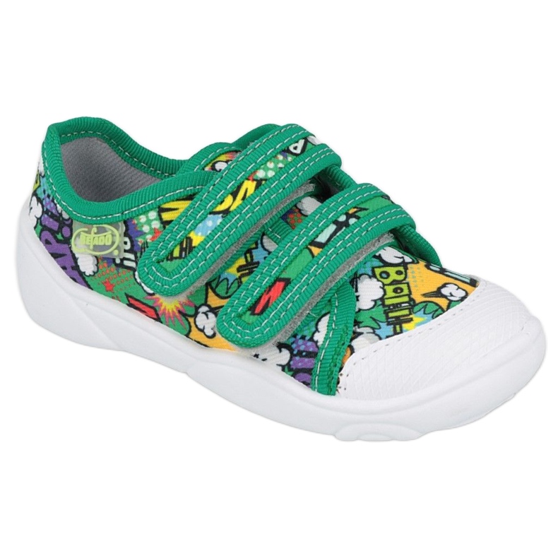 Befado Velcro Tênis Bang 907P122 multicolorido verde