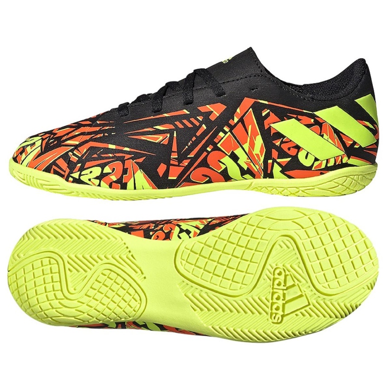 Chuteiras Adidas Nemeziz Messi.4 In Jr FW7310 preto, amarelo, laranja laranja