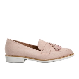 Sapatos de camurça bege com franjas Denisse