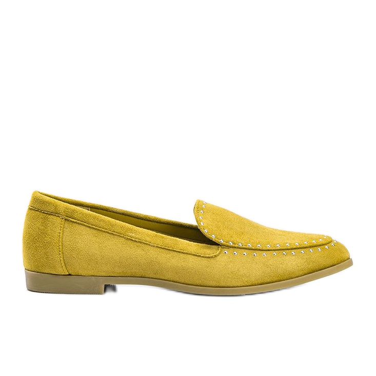 Mocassins de mostarda feitos de eco-camurça da Hope amarelo