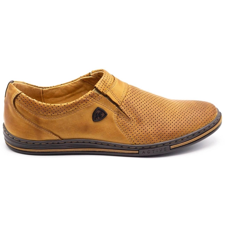 Polbut Sapatos masculinos de couro 362 por vermelho multicolorido laranja