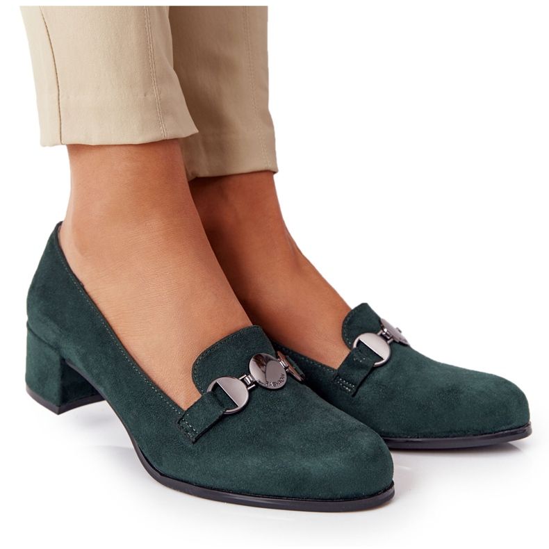 Bombas de Camurça no Salto Sergio Leone PB148 Verde