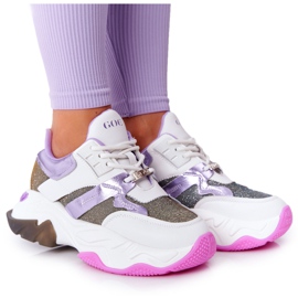 Calçados esportivos com sola grande GOE HH2N4038 branco-violeta