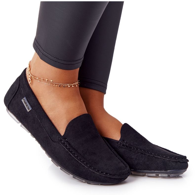 PH1 Mocassins pretos de camurça San Marino feminino