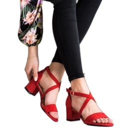 Sandálias com listras de Sergio Leone vermelho