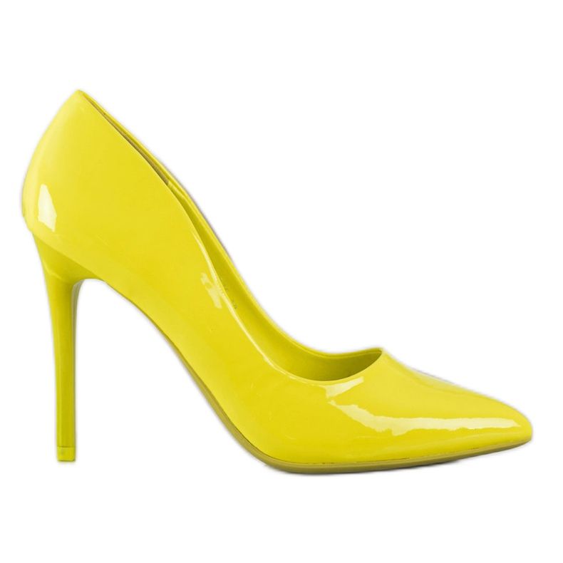SHELOVET Moda salto alto amarelo