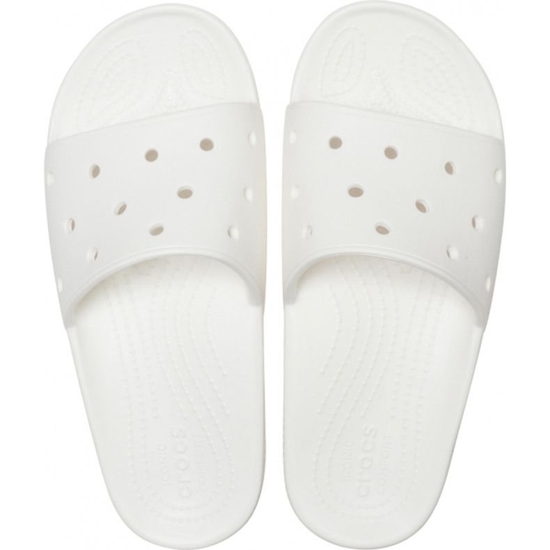 Chinelos femininos Crocs Classic Slide branco 206121 100