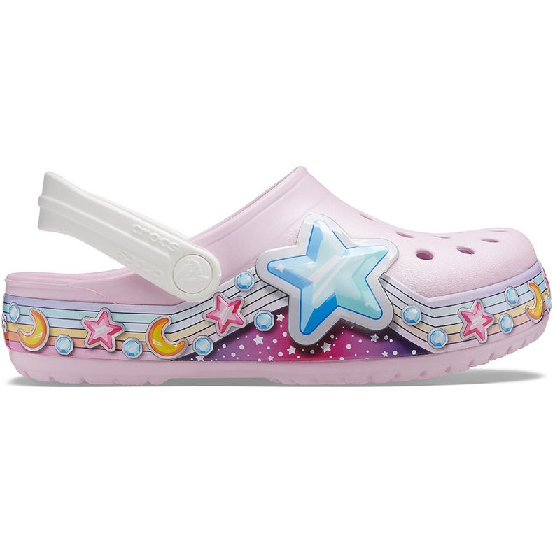 Crocs para crianças Fl Star Band Clog rosa 207075 6GD